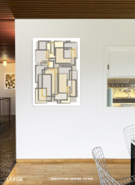 RECTANGLE COLLECTION | Midcentury Graphic Studio | Werk op aluminium mat wit