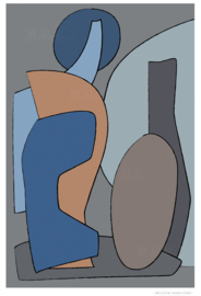 STILL LIFE 1 (grey) | Midcentury Graphic Studio | Werk op aluminium mat wit