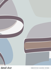 THOUGHTS (green - landscape) | Midcentury Graphic Studio | Werk op aluminium mat wit