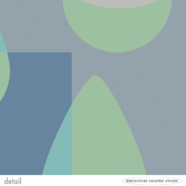 TEARS (blue) | Midcentury Graphic Studio | Werk op aluminium mat wit