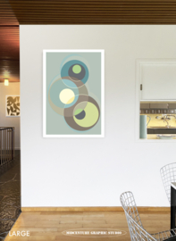 SPOTLIGHTS  (green) | Midcentury Graphic Studio | Werk op aluminium mat wit