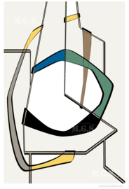 RING | Midcentury Graphic Studio | Werk op aluminium mat wit