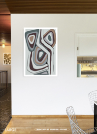 CAPE TOWN | Midcentury Graphic Studio | Werk op aluminium mat wit