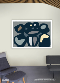 FAMILY (green)  | Midcentury Graphic Studio | Werk op aluminium mat wit