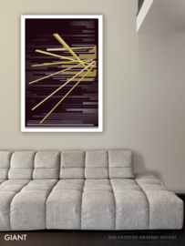 MOON (gold) | Midcentury Graphic Studio | Werk op aluminium mat wit