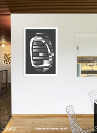 SHADOWS (white) | Midcentury Graphic Studio | Werk op aluminium mat wit