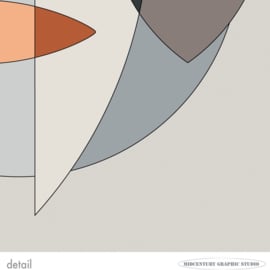 BULLET (grey) | Midcentury Graphic Studio | Werk op aluminium mat wit