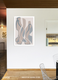 BALLROOM (beige) | Midcentury Graphic Studio | Werk op aluminium mat wit