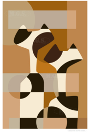 CATS | Midcentury Graphic Studio | Werk op aluminium mat wit