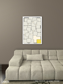REBEL (lemon) | Midcentury Graphic Studio | Werk op aluminium mat wit