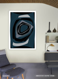 STEEL | Midcentury Graphic Studio | Werk op aluminium mat wit
