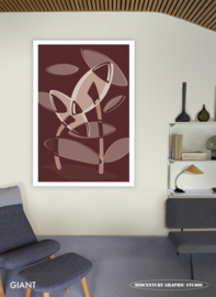 DANDELION | Midcentury Graphic Studio | Werk op aluminium mat wit