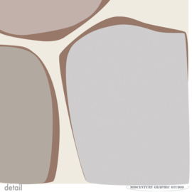 TEMPLE (cream) | Midcentury Graphic Studio | Werk op aluminium mat wit