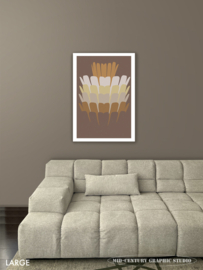 SPRING (brown) | Midcentury Graphic Studio | Werk op aluminium mat wit