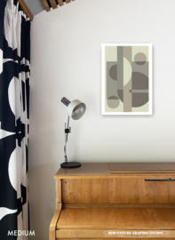 MELODY | Midcentury Graphic Studio | Werk op aluminium mat wit
