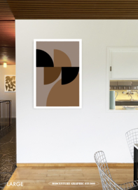 QUARTER PAST TWO (portrait) | Midcentury Graphic Studio | Werk op aluminium mat wit
