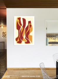 BALLROOM (dark red) | Midcentury Graphic Studio | Werk op aluminium mat wit