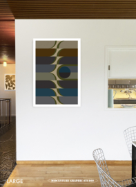 PALM BEACH (green) | Midcentury Graphic Studio | Werk op aluminium mat wit