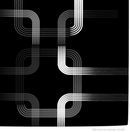 CHAIN (black)| Midcentury Graphic Studio | Werk op aluminium mat wit
