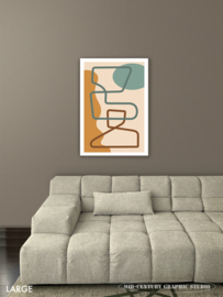 GUITAR PLAYER (green) | Midcentury Graphic Studio | Werk op aluminium mat wit