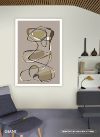 FASHION MODEL (green) | Midcentury Graphic Studio | Werk op aluminium mat wit