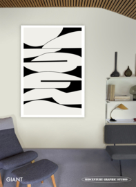 ALIGATOR (off-white) | Midcentury Graphic Studio | Werk op aluminium mat wit