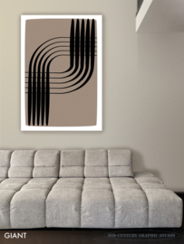 SEPARATE WAYS| Midcentury Graphic Studio | Werk op aluminium mat wit