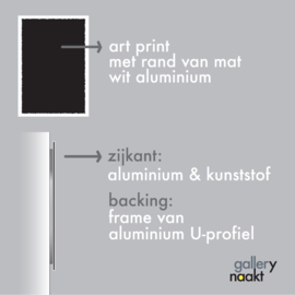 NICOTINE (black) | Caspar Luuk | Art print op aluminium mat wit