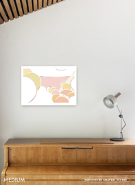 SEA VIEW (pink) | Midcentury Graphic Studio | Werk op aluminium mat wit