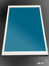 SILENT WITNESS (blue) |  Caspar Luuk | Art print op aluminium mat wit