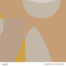 TEARS (golden brown) | Midcentury Graphic Studio | Werk op aluminium mat wit