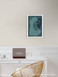 ESCAPE (green) | Midcentury Graphic Studio | Werk op aluminium mat wit
