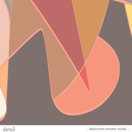 VENICE (camel) | Midcentury Graphic Studio | Werk op aluminium mat wit