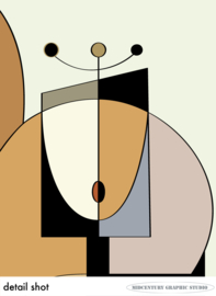 FASHION SHOW | Midcentury Graphic Studio | Werk op aluminium mat wit