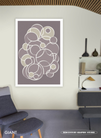 SOAP (brown) | Midcentury Graphic Studio | Werk op aluminium mat wit