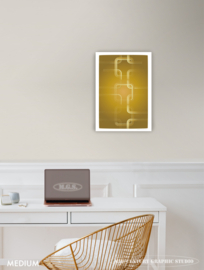 CHAIN (gold) | Midcentury Graphic Studio | Werk op aluminium mat wit