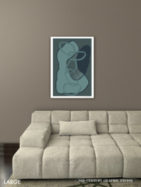 ESCAPE (green) | Midcentury Graphic Studio | Werk op aluminium mat wit