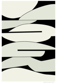 ALIGATOR (green) | Midcentury Graphic Studio | Werk op aluminium mat wit