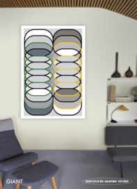 UNITE | Midcentury Graphic Studio | Werk op aluminium mat wit