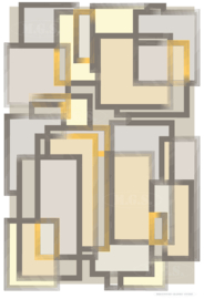 RECTANGLE COLLECTION | Midcentury Graphic Studio | Werk op aluminium mat wit
