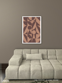 TANGERINE (brown) | Midcentury Graphic Studio | Werk op aluminium mat wit