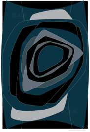 STEEL | Midcentury Graphic Studio | Werk op aluminium mat wit