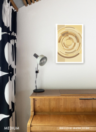 GOLDEN RECORD | Midcentury Graphic Studio | Werk op aluminium mat wit