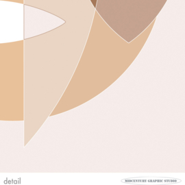 BULLET (brown) | Midcentury Graphic Studio | Werk op aluminium mat wit
