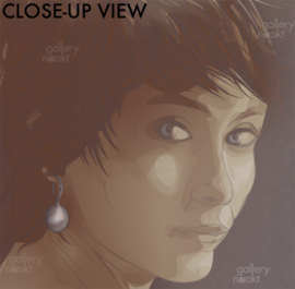 DUTCH GIRL (special detail) | Caspar Luuk | Art print op GLASS-effect