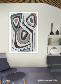 CAPE TOWN | Midcentury Graphic Studio | Werk op aluminium mat wit