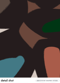 FAMILY (multicolor)  | Midcentury Graphic Studio | Werk op aluminium mat wit