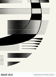 SHADOWS (black) | Midcentury Graphic Studio | Werk op aluminium mat wit