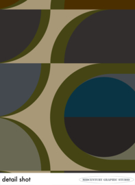 PALM BEACH (green) | Midcentury Graphic Studio | Werk op aluminium mat wit