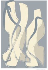 BALLROOM (cool grey) | Midcentury Graphic Studio | Werk op aluminium mat wit